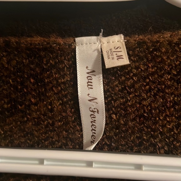 Animal Print Sweater/Coat in Brown and Black.   Very Cute! - Picture 3 of 5